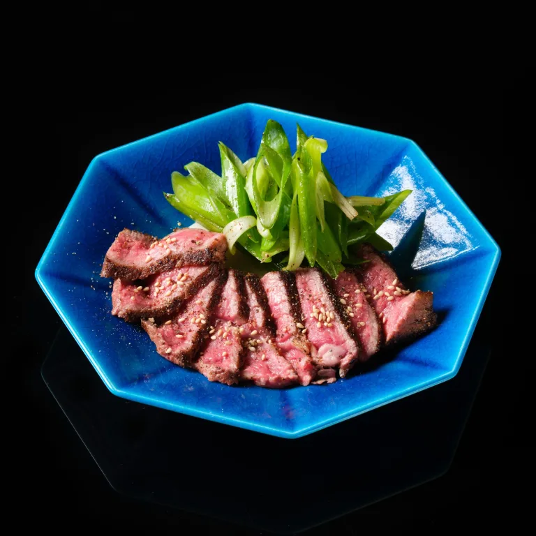 石川県産和牛 能登牛のタタキ-ねぎポン酢-